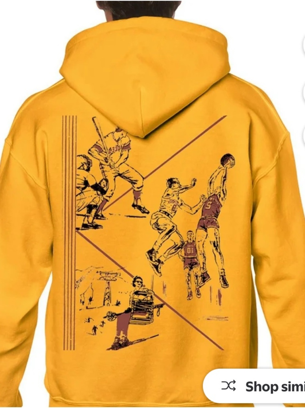 Yellow Graphic Hoodie - Men - Picture 8 of 8